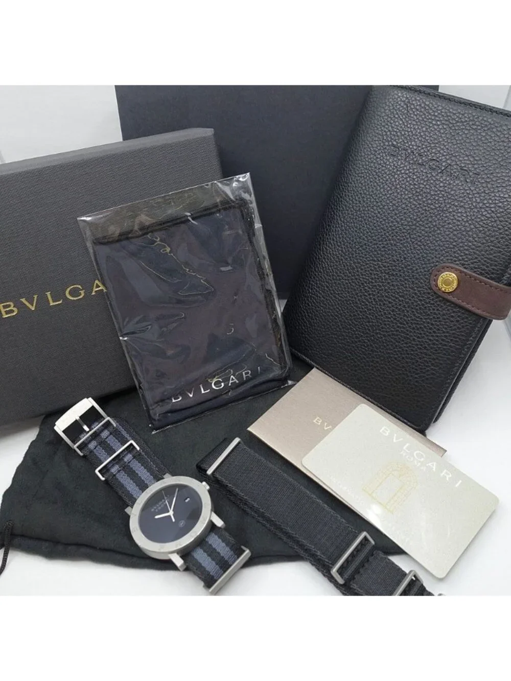 Bvlgari Watch Fragment 250 Pieces Black Support Fabric SS Automatic Winding